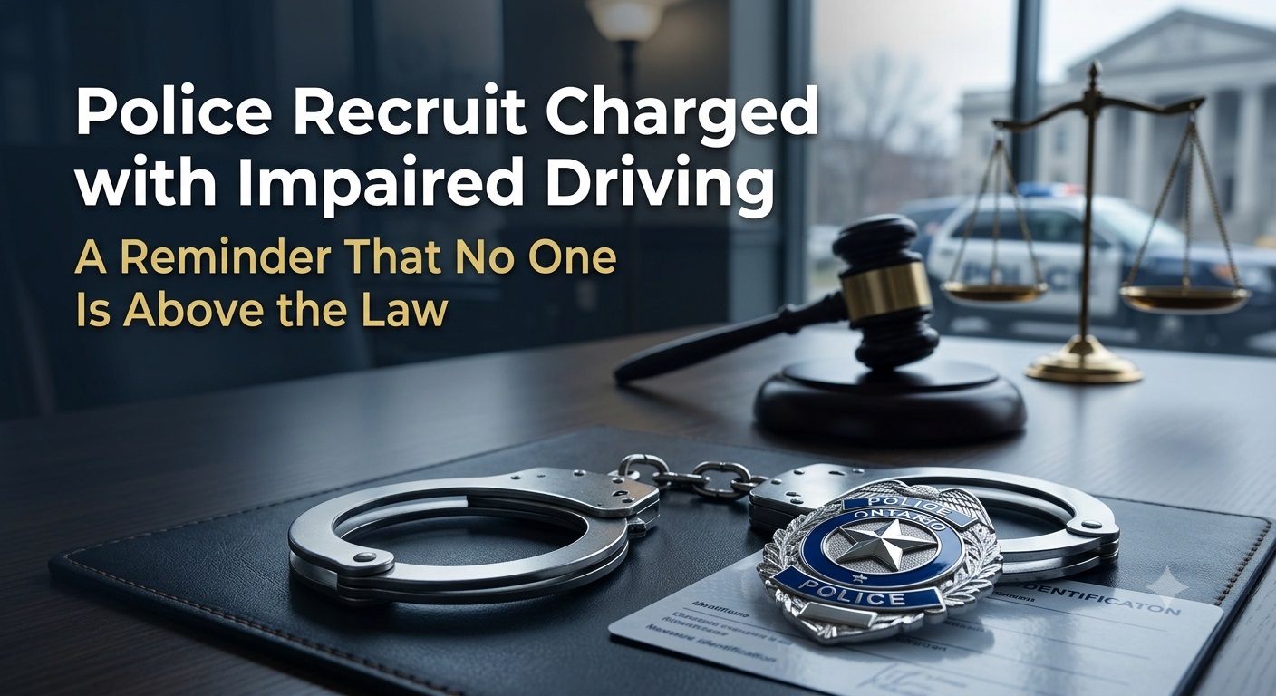 Police Recruit Charged with Impaired Driving: A Reminder That No One Is Above the Law